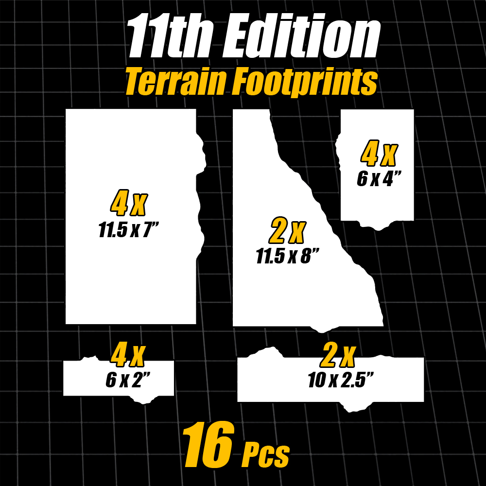 11th Ed Terrain Area Footprints - DOUBLE SIDED - Rust - Image 2