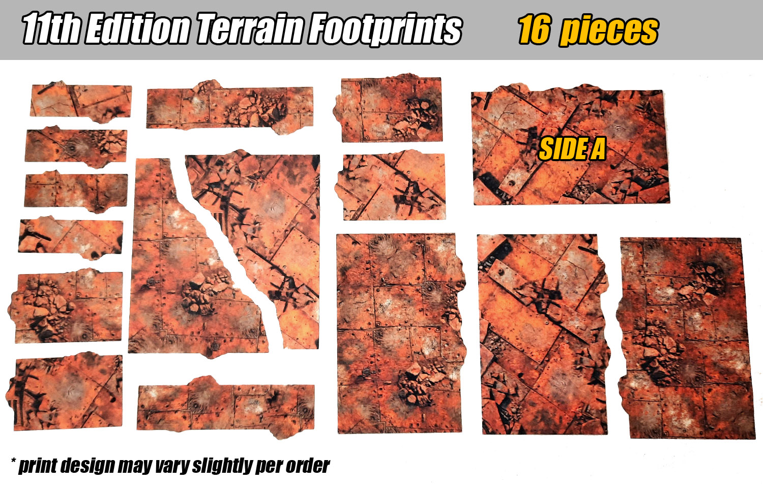 11th Ed Terrain Area Footprints - DOUBLE SIDED - Rust - Image 4